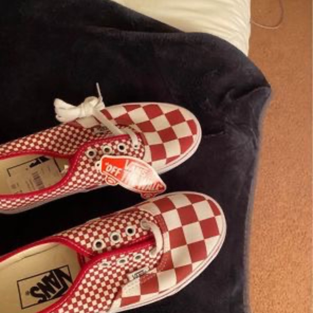 Red white check vans